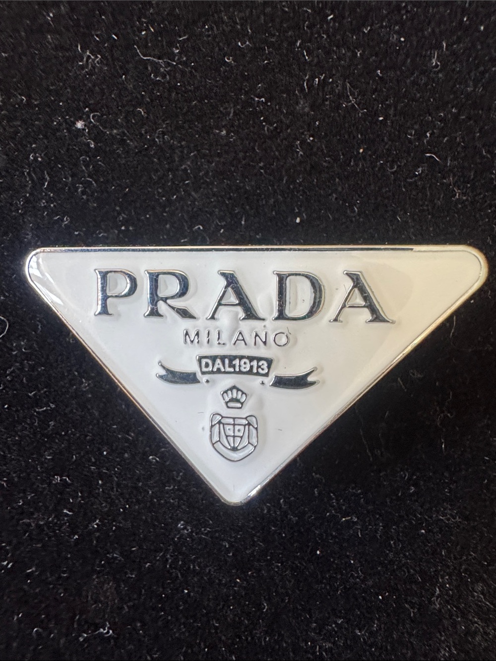 Brooch Silver-Tone Triangle signed in back